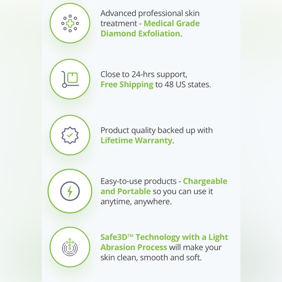 MicrodermGlo home microdermabrasion skincare device - Picture 5 of 7